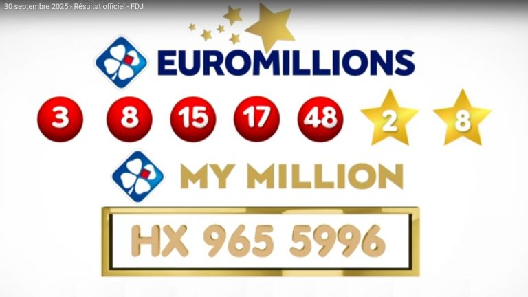 Le tirage Euromillions du 30 Septembre 2025 en vidéo