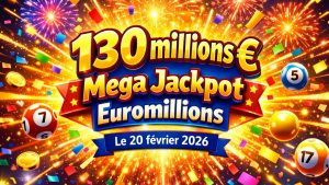 Tentez de remporter les 130 millions d'euros de l'EuroMillions ce vendredi 20 février 2026